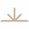 Ekena Millwork Saratoga Smooth Timber Gable Bracket, Douglas Fir, 96"W x 48"H x 3 1/2"D x 5 1/2"F, 12/12 Pitch GBW096X48X0406SAR00SDF - alternate 1